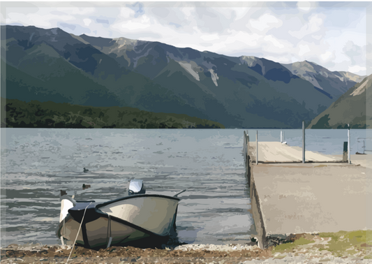 Pack of 5 Greeting Cards -  Lake Rotoiti Jetty