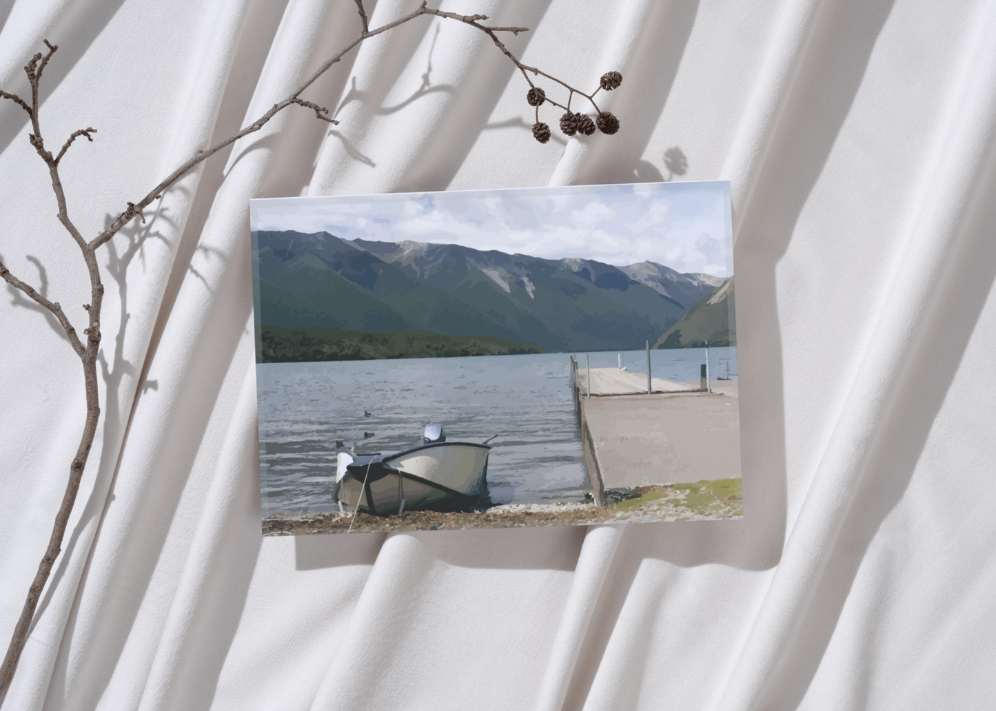 Pack of 5 Greeting Cards -  Lake Rotoiti Jetty